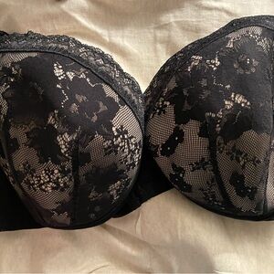 Cacique Black Lace and Tan Bra 46DD